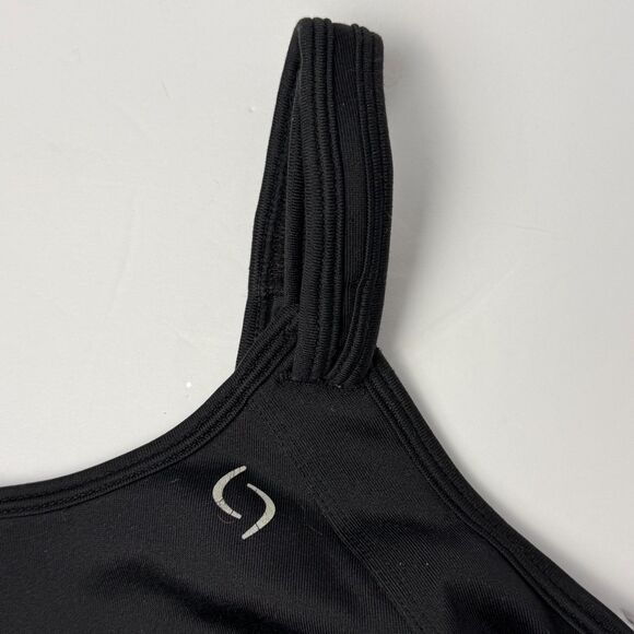 Moving Comfort 38D Black Sports Bra Wireless Unpadded Hook Close Athletic Sporty - Picture 2 of 5